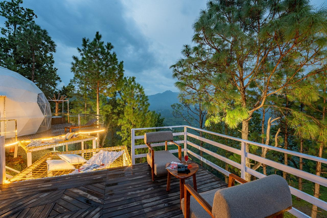 Glamp Echo Corbett, Geodesic Dome-Canopy x Solis Nature