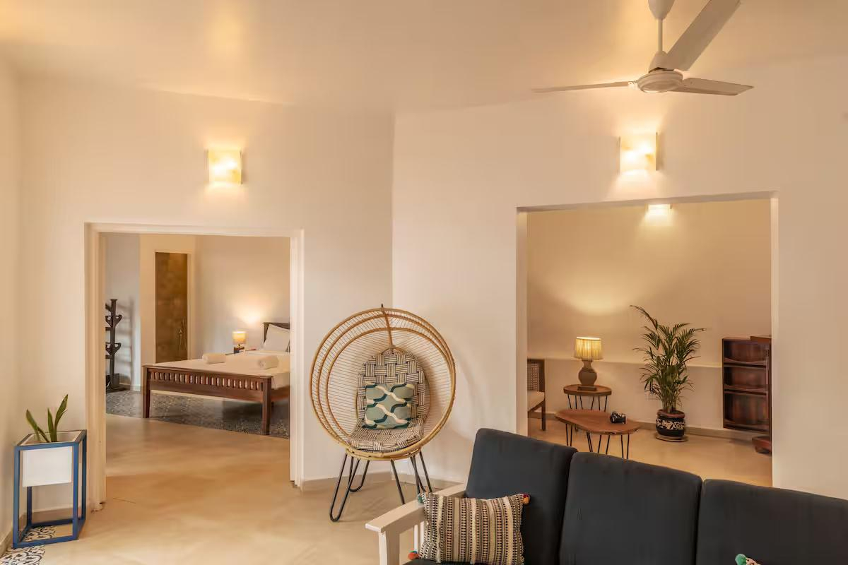 Authentic Villa on Morjim Beach x Solis Nature