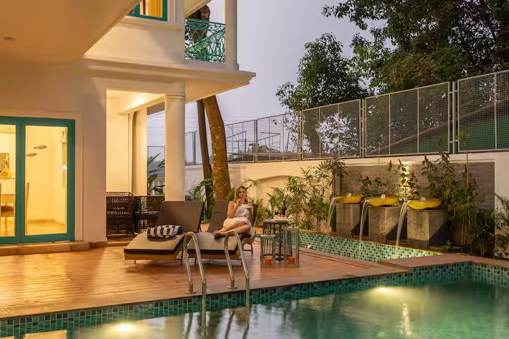 Amber 4 BR Private Pool Villa near Calangute x Solis Nature
