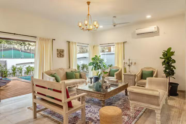 Amber 4 BR Private Pool Villa near Calangute x Solis Nature