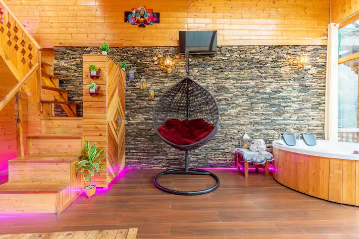 Private Jacuzzi & Mountain Views Cozy Wooden Cabin x Solis Nature