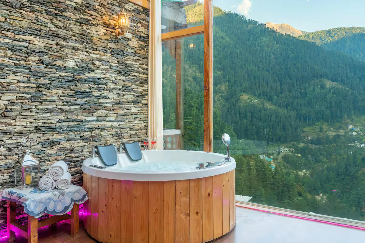 Private Jacuzzi & Mountain Views Cozy Wooden Cabin x Solis Nature