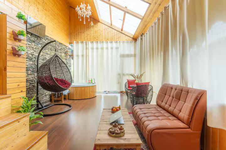 Private Jacuzzi & Mountain Views Cozy Wooden Cabin x Solis Nature