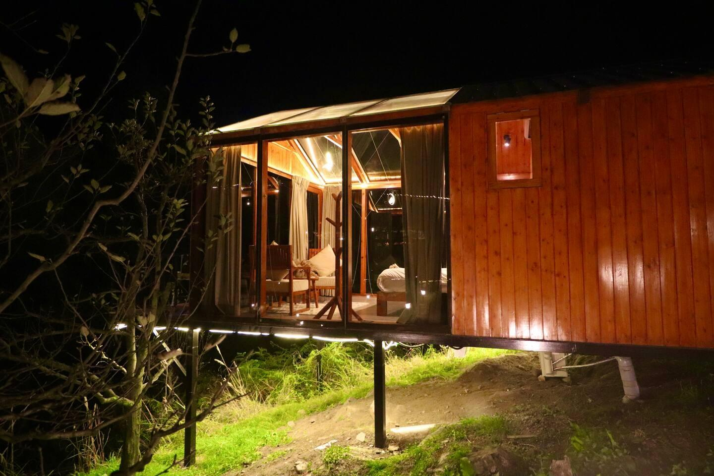 Dreamy Wood n Glass Cabin with Cafe in Forest x Solis Nature