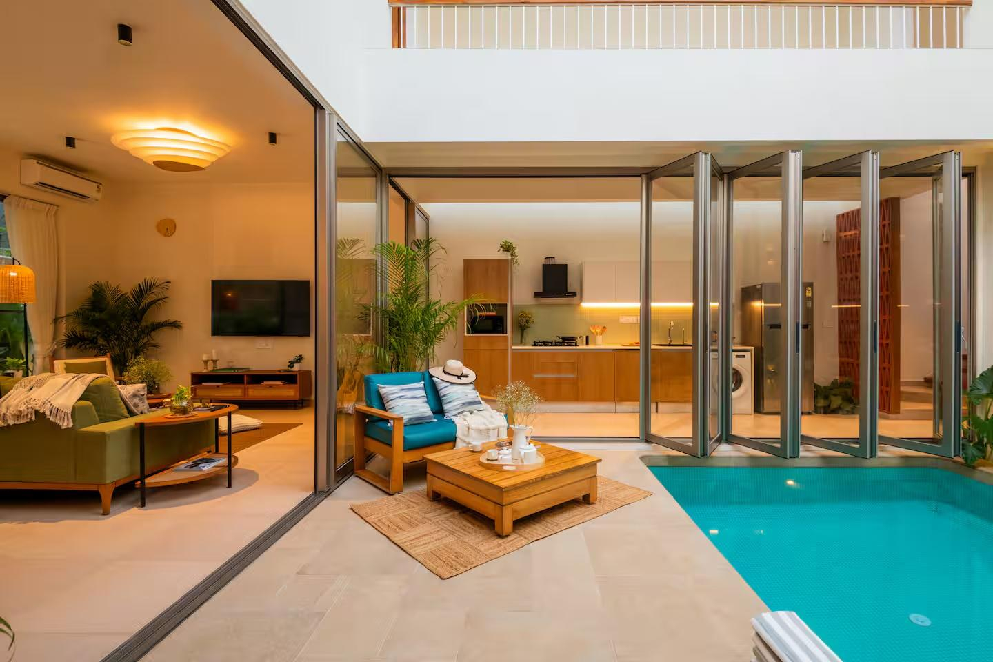 TBK villaR4 | Pvt Pool | Vagator | 5 mins to Beach x Solis Nature