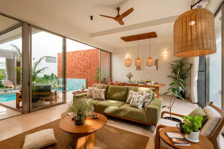 TBK villaR4 | Pvt Pool | Vagator | 5 mins to Beach x Solis Nature